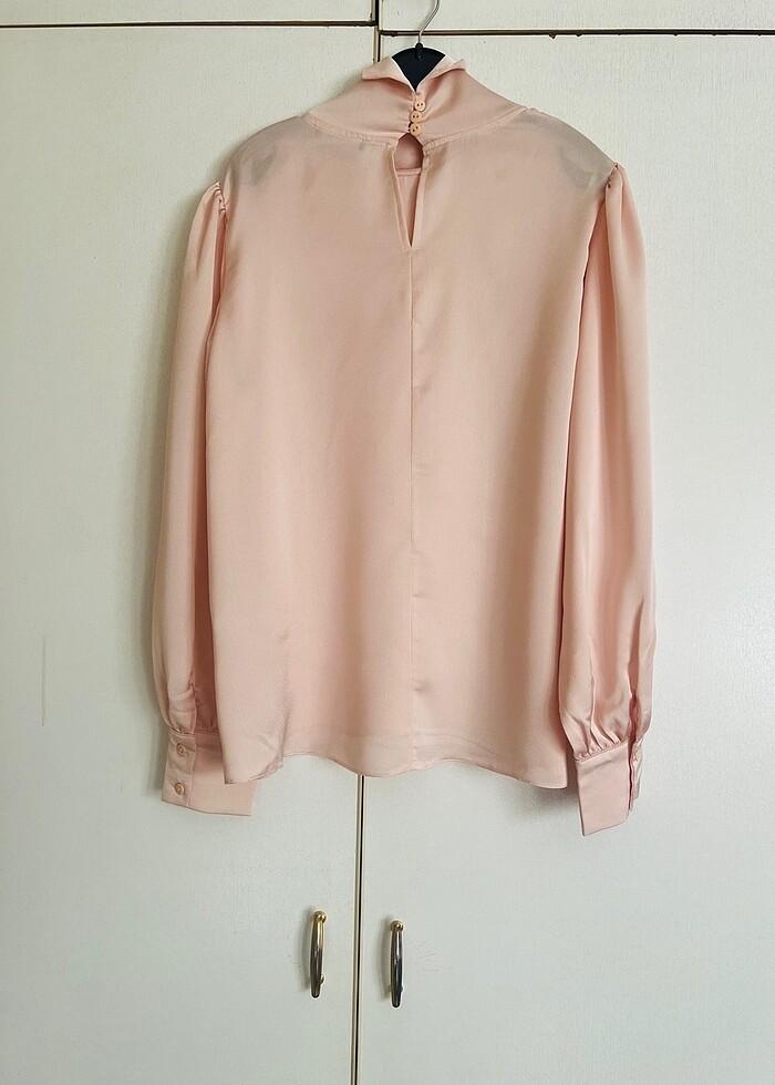 Trendyol Pudra Parlak Gömlek M Beden - Görsel 3