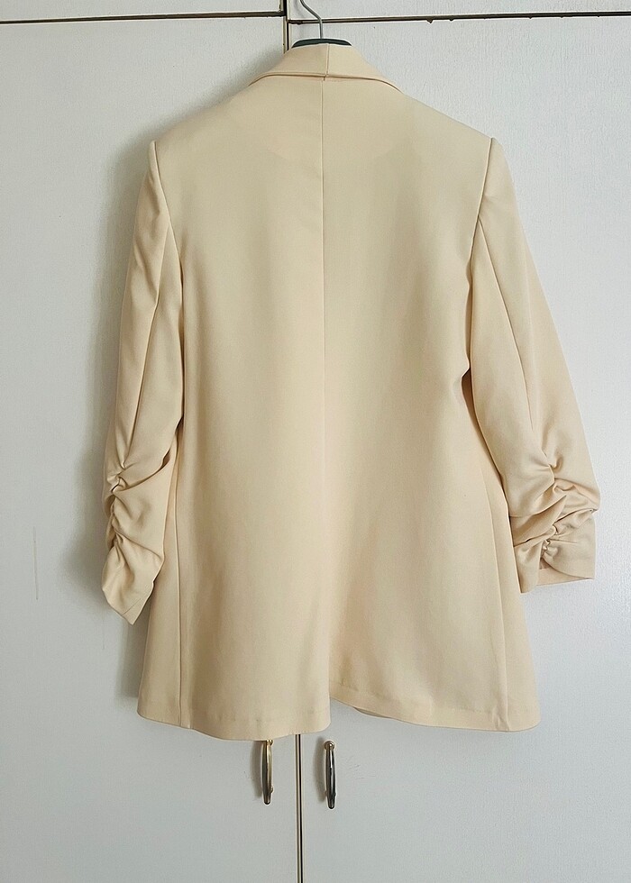 Krem-Pudra Blazer Ceket - Görsel 2