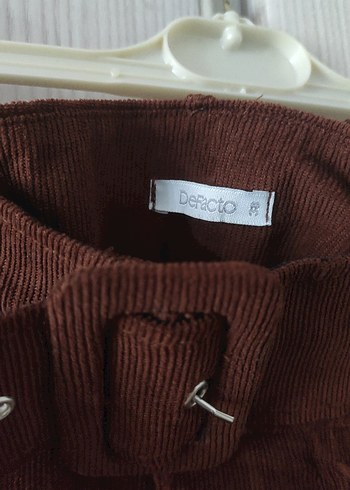 Kahverengi Süet Kemerli Kadın Pantolon - Görsel 3