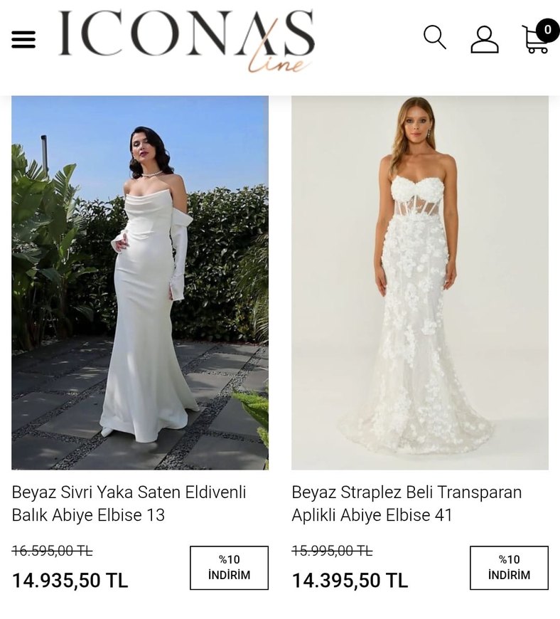 Beyaz Drapeli Straplez Uzun Abiye - Görsel 4