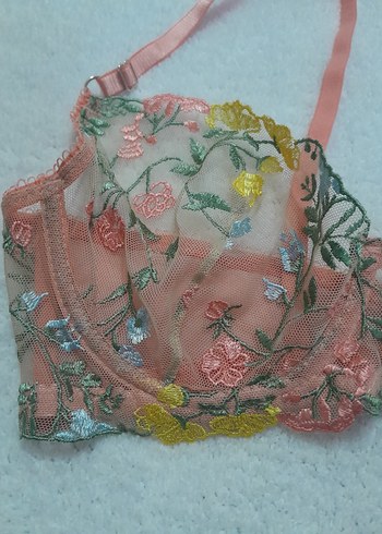 Nakışlı Bohem Mini Sütyen Takımı 85B SÜTYEN TANGA L_XL - Görsel 2