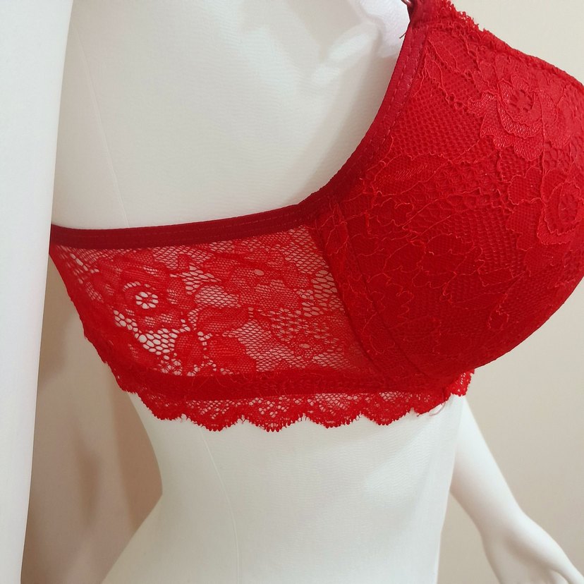 Kırmızı Dantel Bohem Mini Sütyen Takımı - Görsel 3