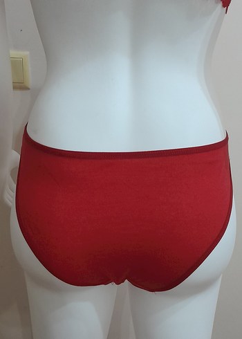 Kırmızı Dantel Sütyen Takımı 80B 85B 90B Bikini  S_M  L_XL - Görsel 5