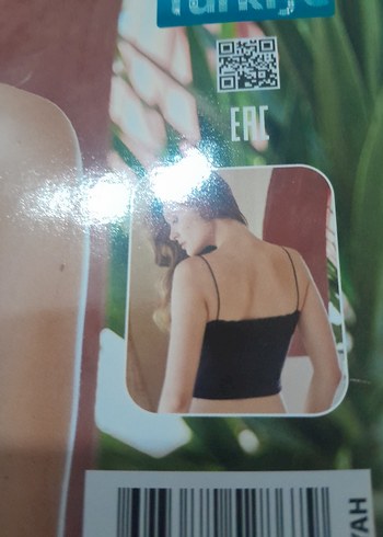 Siyah İnce Askılı Kadın Bralet M beden - Görsel 3