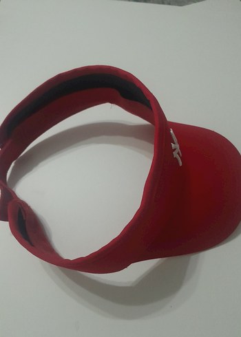 Kırmızı Ayarlanabilir Spor Vizör Şapka - Görsel 6