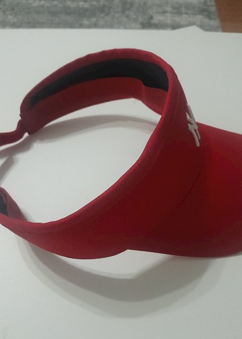 Kırmızı Ayarlanabilir Spor Vizör Şapka - Görsel 2