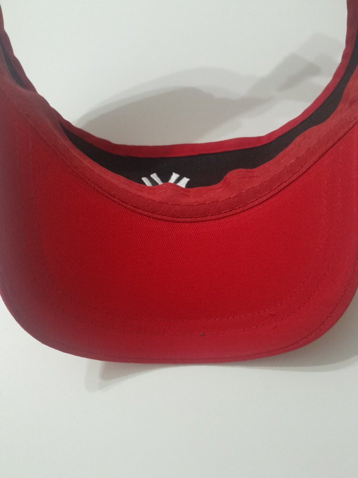 Kırmızı Ayarlanabilir Spor Vizör Şapka - Görsel 3