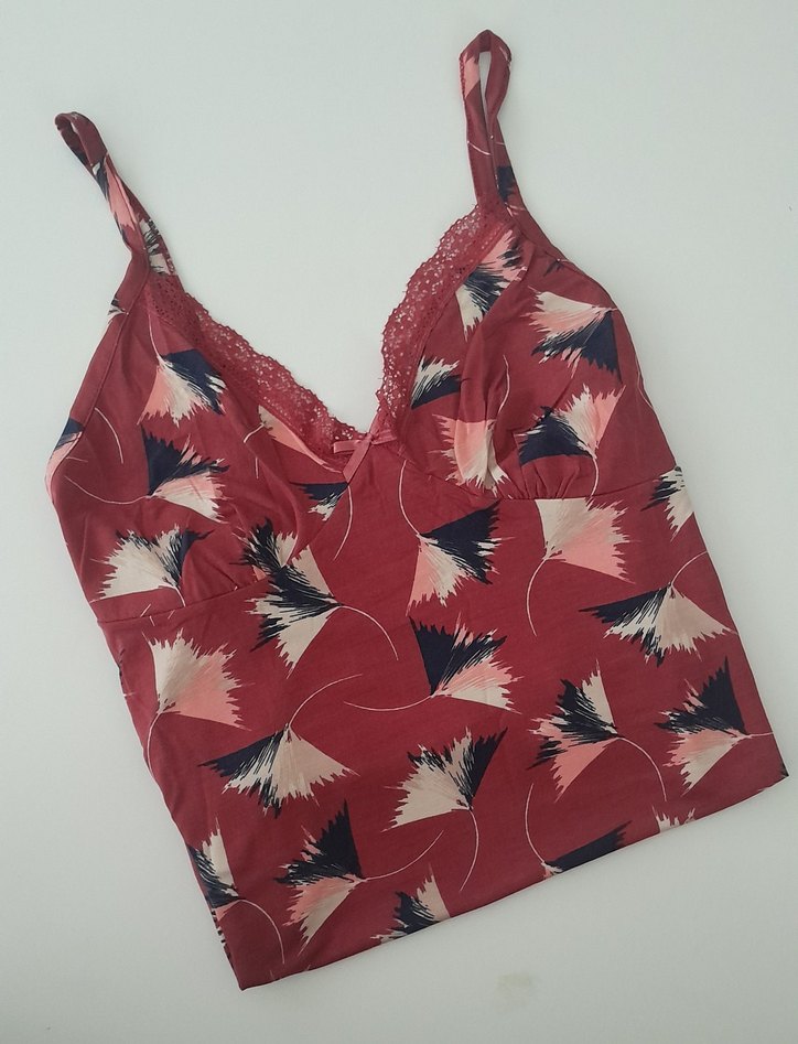 Bordo Viskon Askılı Gecelik Homewer Xxl - Görsel 3