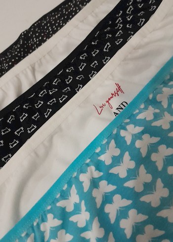 3XL FARKLI Desenlerde Renklerde Kadın Külot - Görsel 2