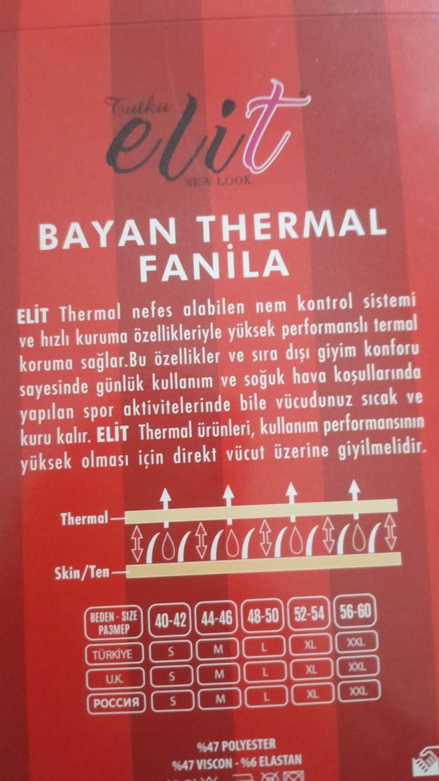 Tutku Elit Bayan Thrermal Fanila M Beden - Görsel 4