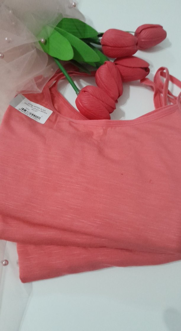 Narçiceği İnce Askılı kadın  atlet Berrak L beden - Görsel 3