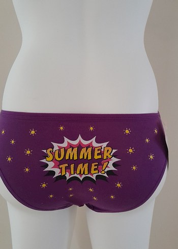 Renkli Pop Art Mini Kadın Pamuklu Bikini L_XL - Görsel 2