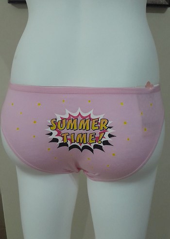 Renkli Pop Art Mini Kadın Pamuklu Bikini L_XL - Görsel 6