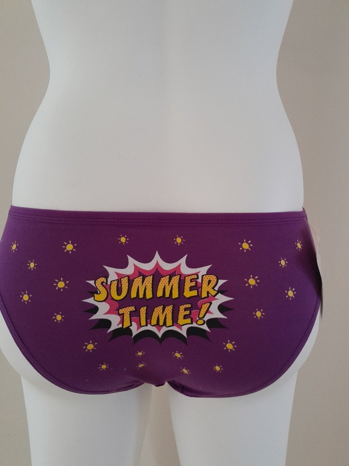 Renkli Pop Art Mini Kadın Pamuklu Bikini L_XL - Görsel 2