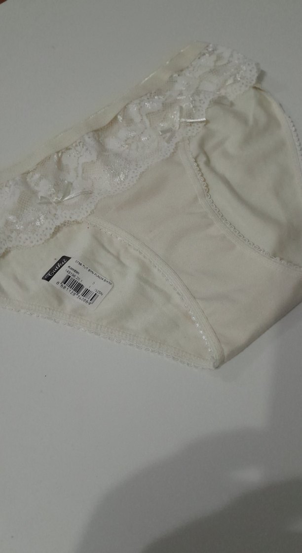 Kırmızı ve Krem Dantel Detaylı Kadın Külot L - Görsel 4