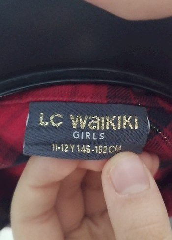 Waikiki Kırmızı Ekose Desenli Kız Çocuk Gömlek - Görsel 5