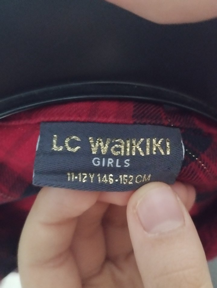 Waikiki Kırmızı Ekose Desenli Kız Çocuk Gömlek - Görsel 5