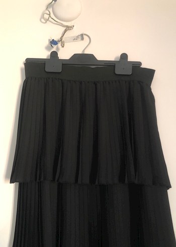 Zara Uzun Pilili Siyah Gotik Etek