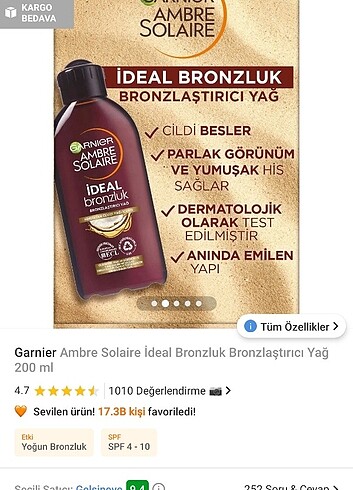 Garnier Bronzlastırıcı 