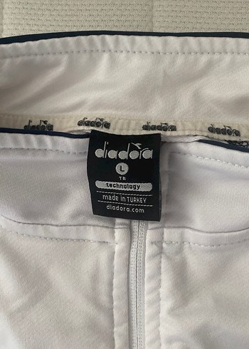 Diadora Erkek Beyaz Yüksek Yakalı Fermuarlı Ceket - Görsel 4