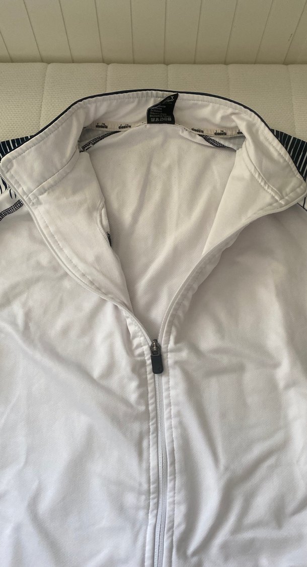 Diadora Erkek Beyaz Yüksek Yakalı Fermuarlı Ceket - Görsel 5