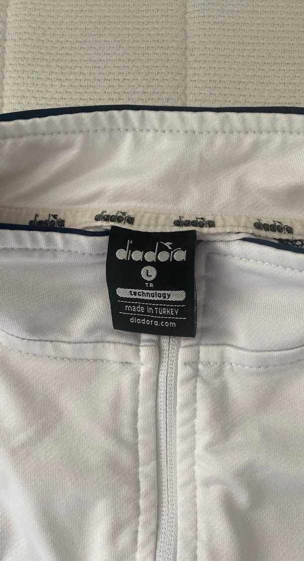 Diadora Erkek Beyaz Yüksek Yakalı Fermuarlı Ceket - Görsel 4