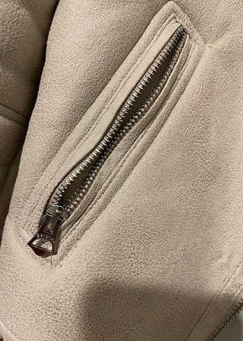 Bershika Bej Süet Kürklü Kısa Kadın Ceket - Görsel 2