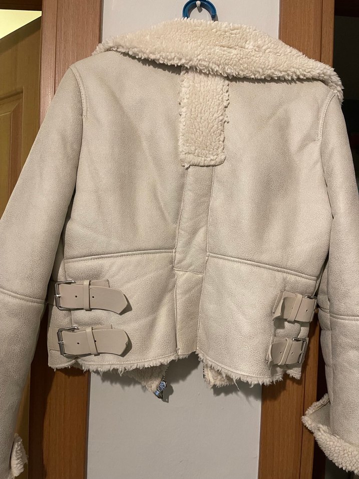 Bershika Bej Süet Kürklü Kısa Kadın Ceket - Görsel 3