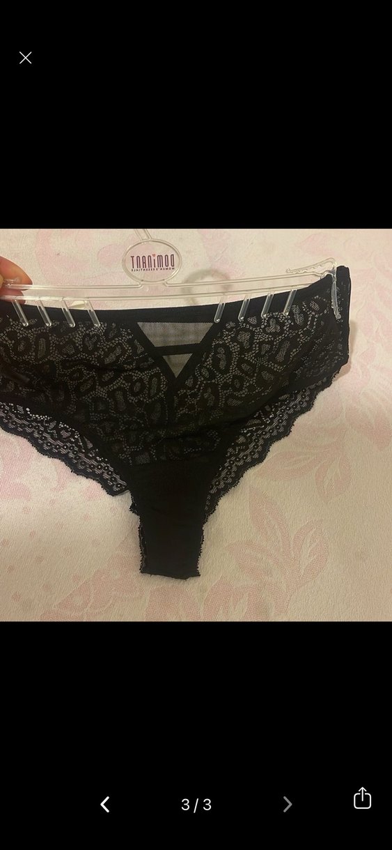 3lü Kadın Dantelli külot Seti - Kırmızı, Siyah, Kahverengi
 S/M - Görsel 3