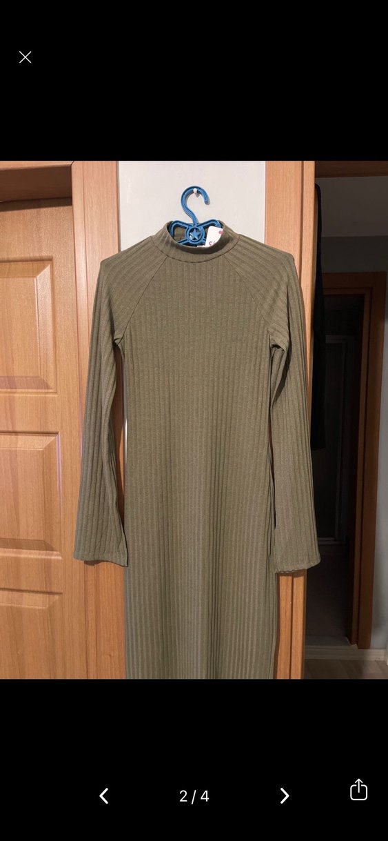 Uzun Triko Kadın Elbise - Görsel 2