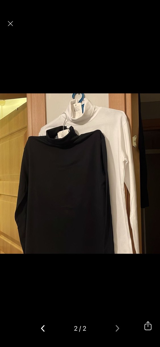 2Li balıkçı yaka Body Siyah-Beyaz YENİ ETİKETLİ - Görsel 2