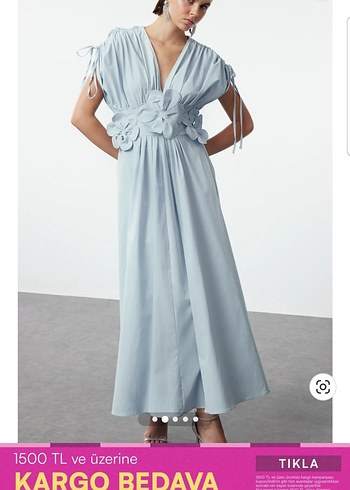 Mavi Uzun Elbise - Görsel 2