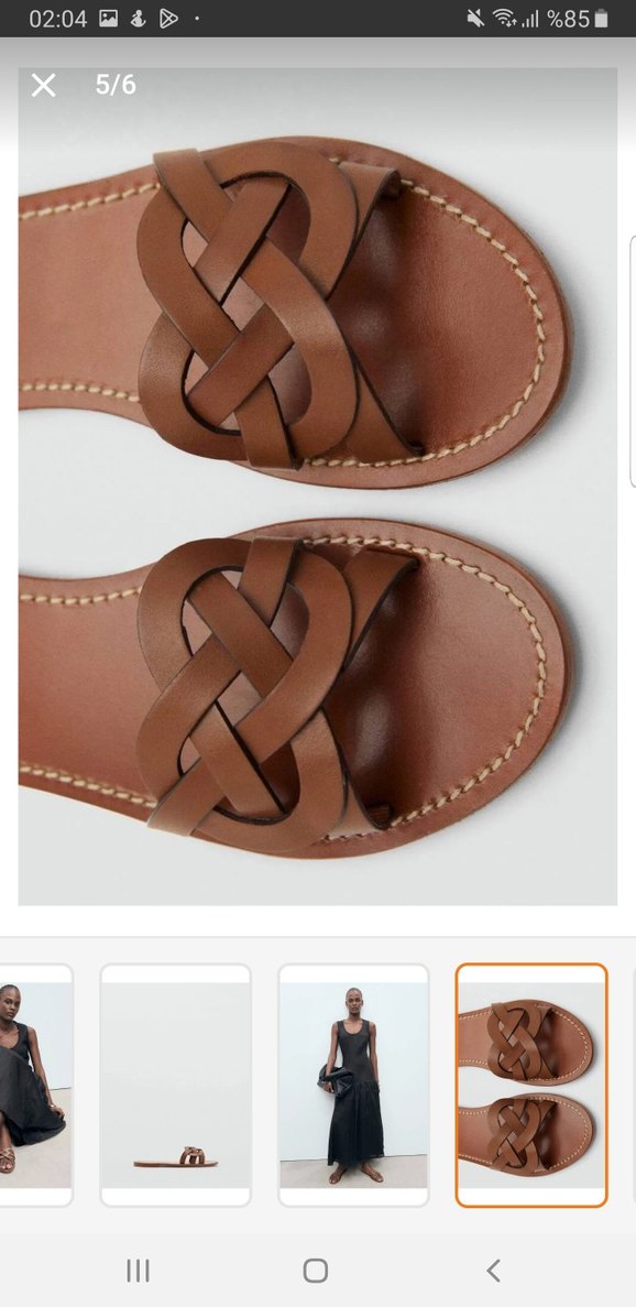 Mango Deri Kayışlı Terlik - Görsel 3