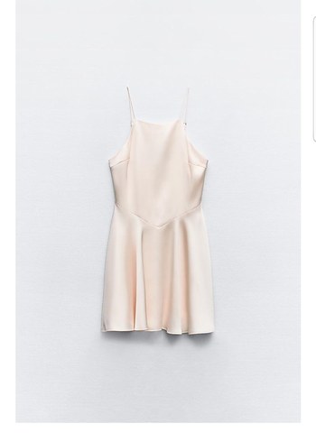 Zara Mini halter yaka Elbise - Görsel 7
