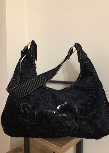 American Vintage Nakışlı y2k vintage omuz çantası