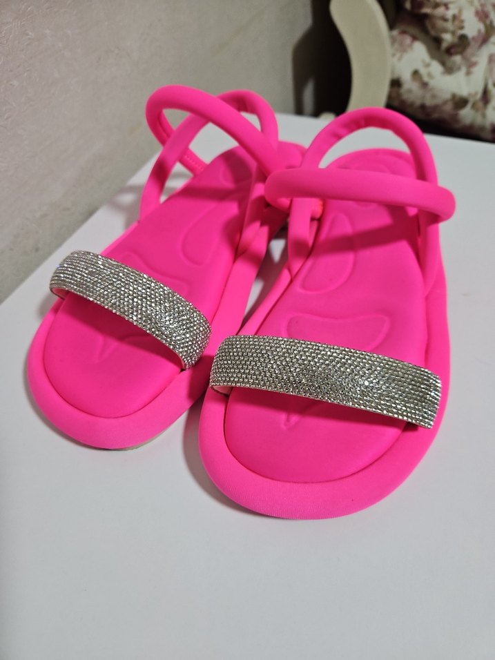 Pembe Taşlı  Kadın Sandalet - Görsel 4