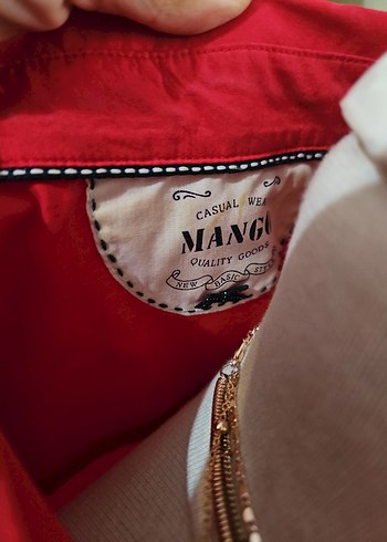 Düğmeli Kırmızı Kadın Kısa Kollu Gömlek - Görsel 4