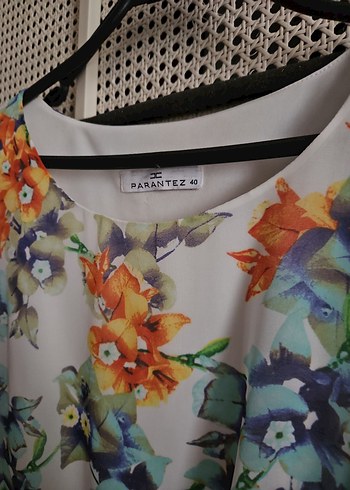 Çiçek Desenli Midi Bohem Elbise - Görsel 2