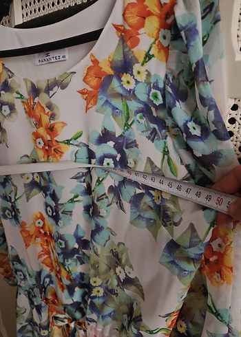 Çiçek Desenli Midi Bohem Elbise - Görsel 6