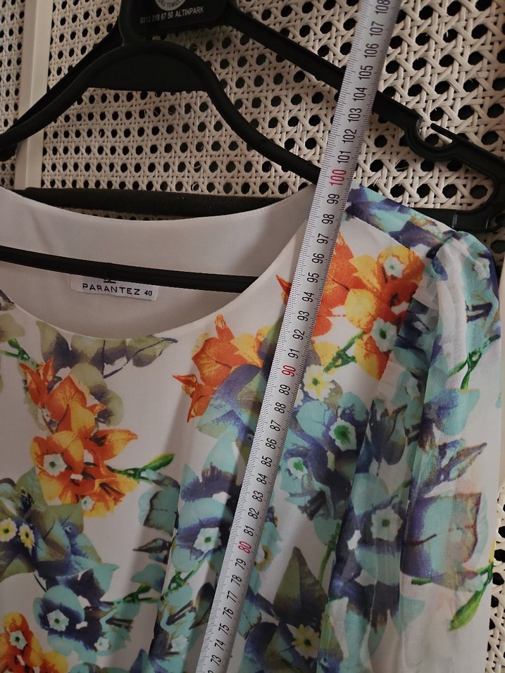 Çiçek Desenli Midi Bohem Elbise - Görsel 5