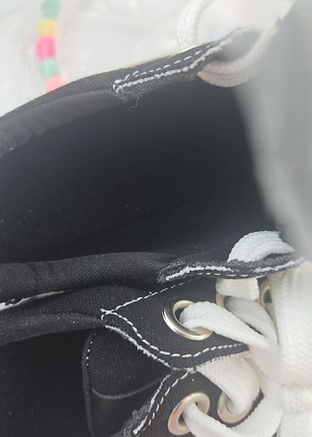 Kadın Siyah-Beyaz Platform Spor Ayakkabı - Görsel 5