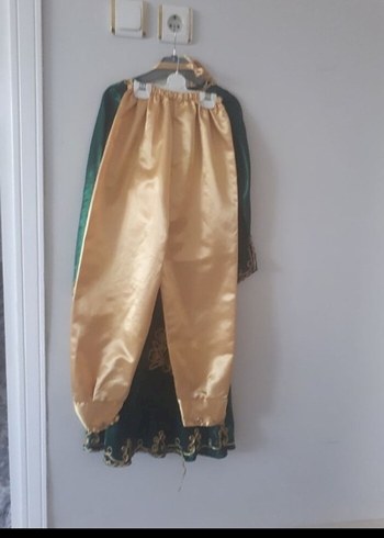 Uzun Turkuaz Nakışlı Bohem kaftan bindallı Elbisesi - Görsel 6