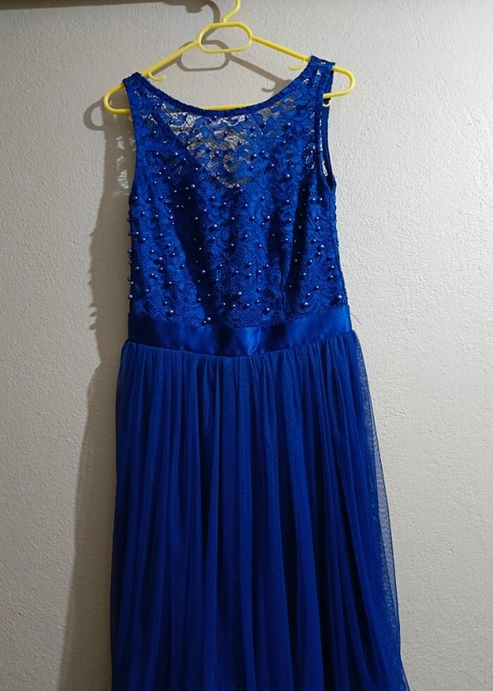Mavi mezuniyet elbisesi - Görsel 2