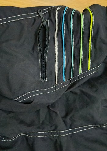 Erkek Lacivert Spor Mini Şort Fermuarlı - Görsel 2