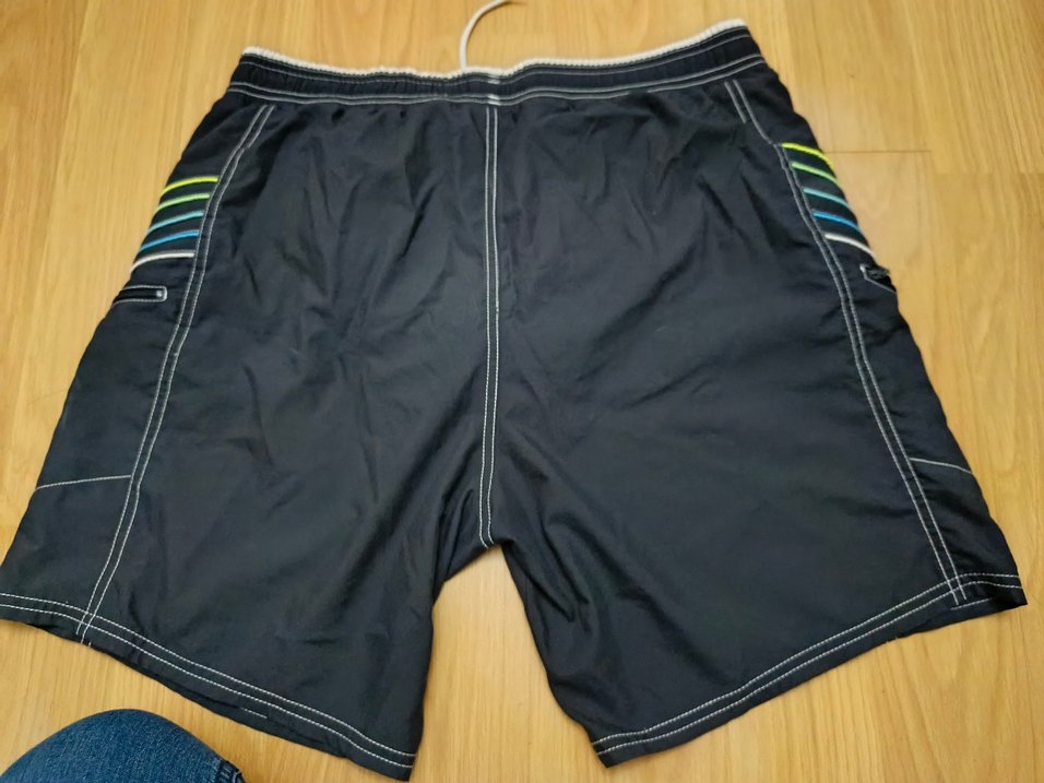 Erkek Lacivert Spor Mini Şort Fermuarlı - Görsel 5