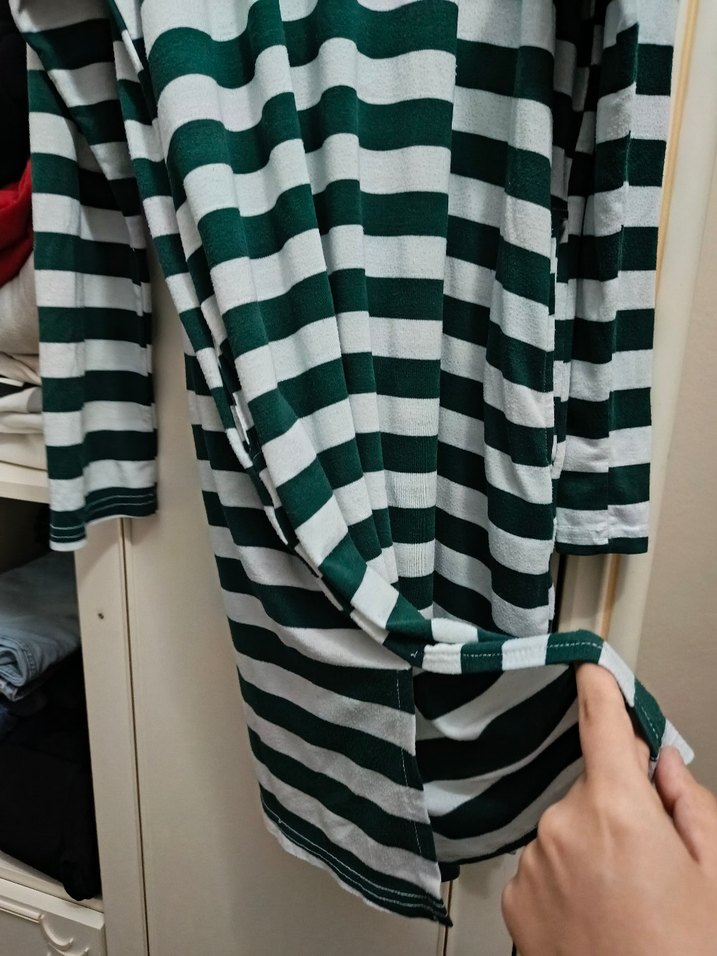 Çizgili Elbise, Uzun Kollu, Salaş - Görsel 3