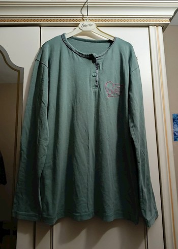 Düğmeli Uzun Kollu Tişört - Görsel 2