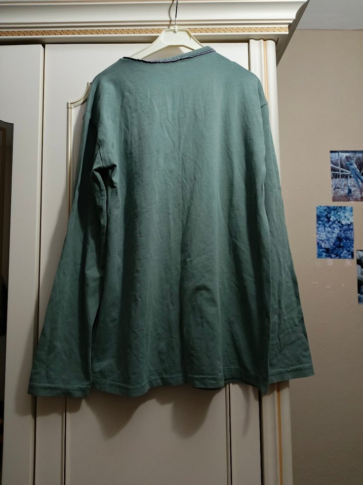 Düğmeli Uzun Kollu Tişört - Görsel 4