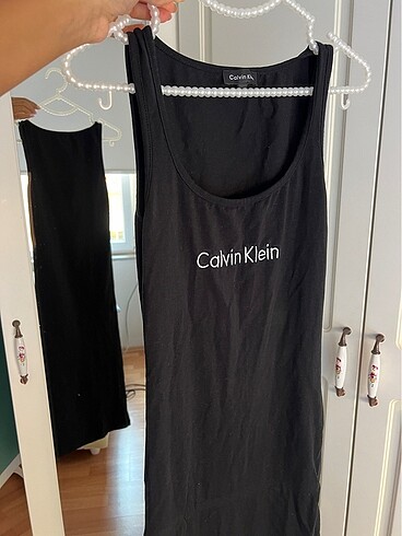 Siyah basic calvin klein elbise