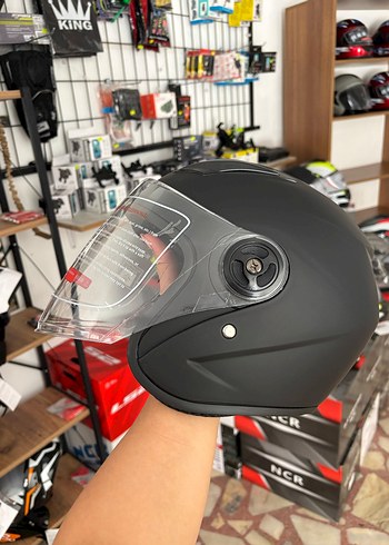 Diger Siyah Mat Biker Kask - Görsel 6